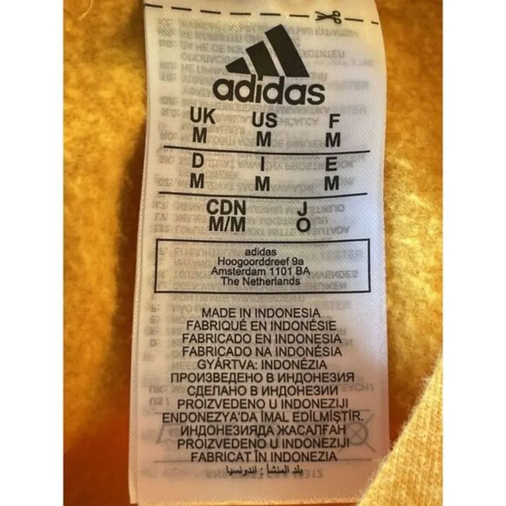 Adidas Men's Yellow Feel‎ Cozy Pullover Fleece Hoodie H12213 Medium